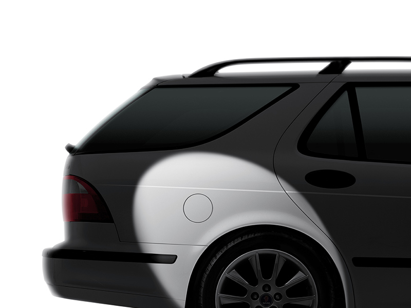 Fuel cap on a Saab